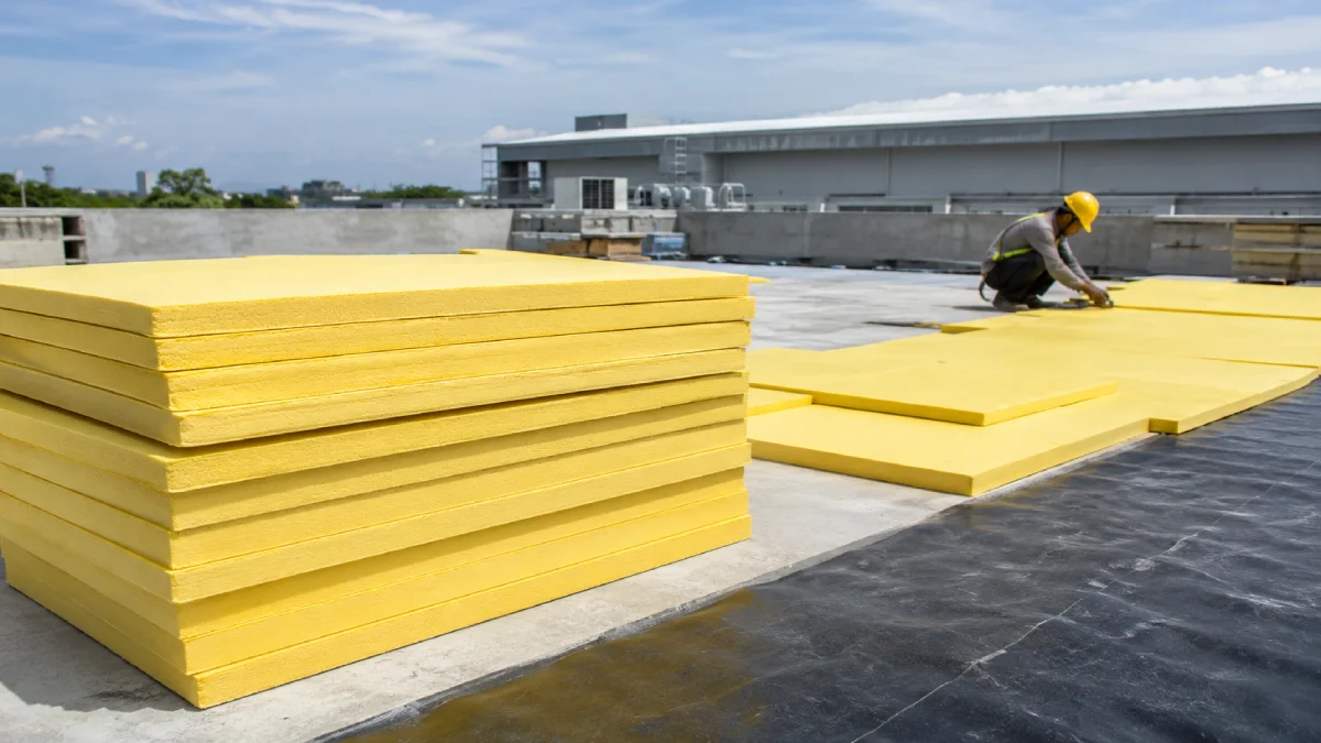 Apa itu XPS Foam Board, material insulasi panas bangunan berwarna kuning untuk atap dak beton dan proyek industri