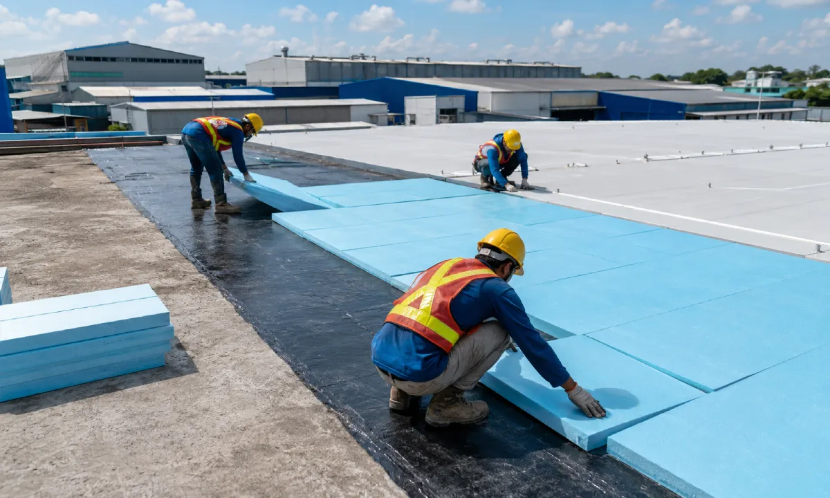 cara memasang insulasi atap menggunakan xps foam board