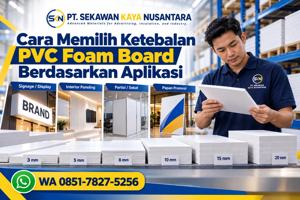 Cara Memilih Ketebalan PVC Foam Board Berdasarkan Aplikasi