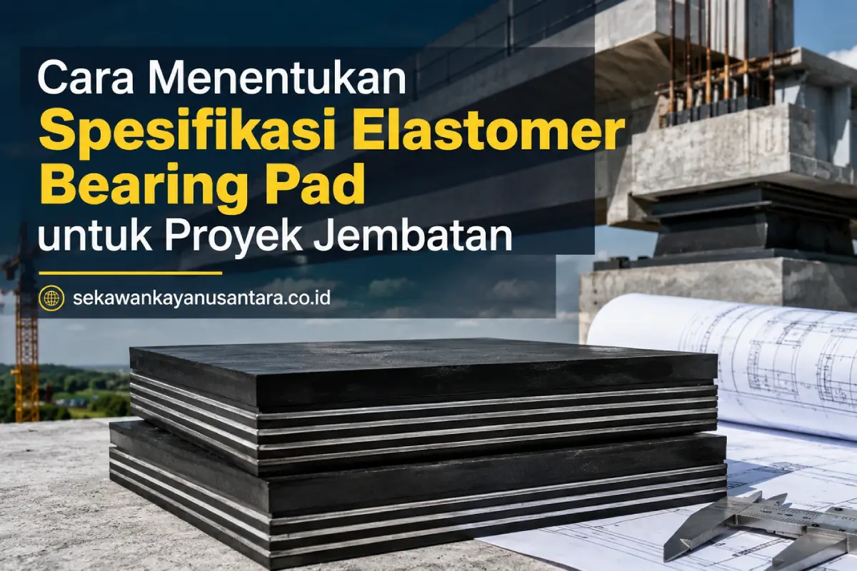 Cara menentukan spesifikasi elastomer bearing pad untuk proyek jembatan sesuai beban, ukuran, ketebalan, dan tipe perletakan