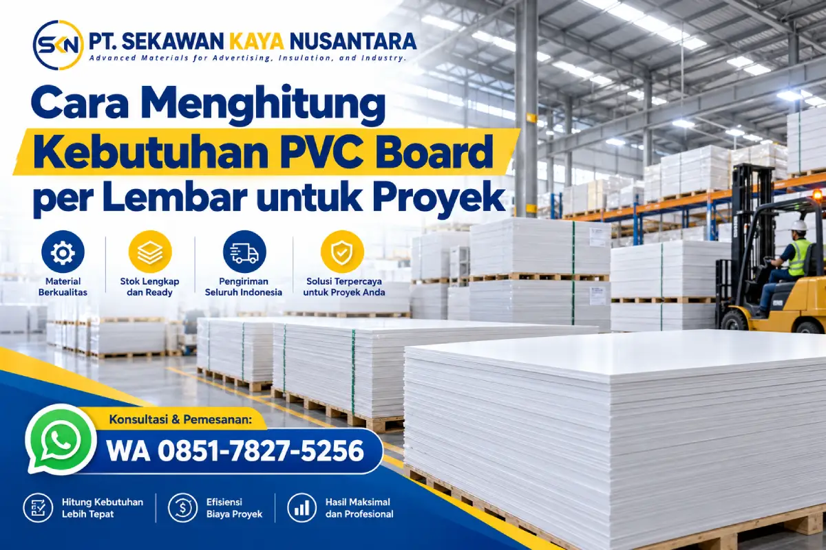 Bagaimana cara Menghitung Kebutuhan PVC Board per Lembar untuk Proyek?