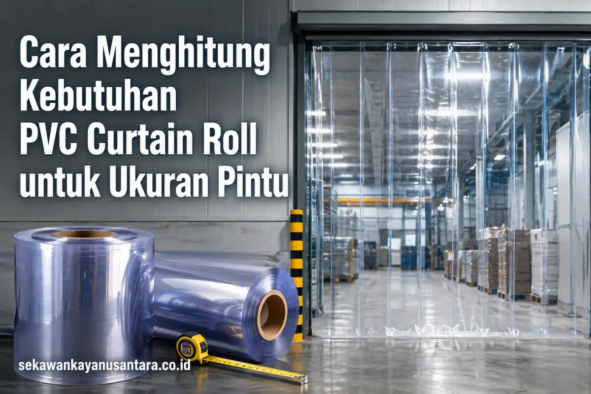 Cara menghitung kebutuhan PVC curtain roll untuk ukuran pintu gudang dengan PVC curtain bening