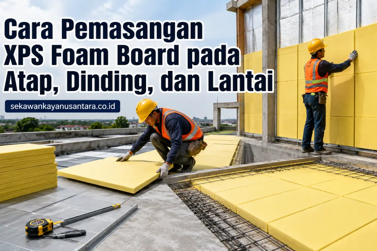Cara pemasangan XPS Foam Board pada atap, dinding, dan lantai bangunan