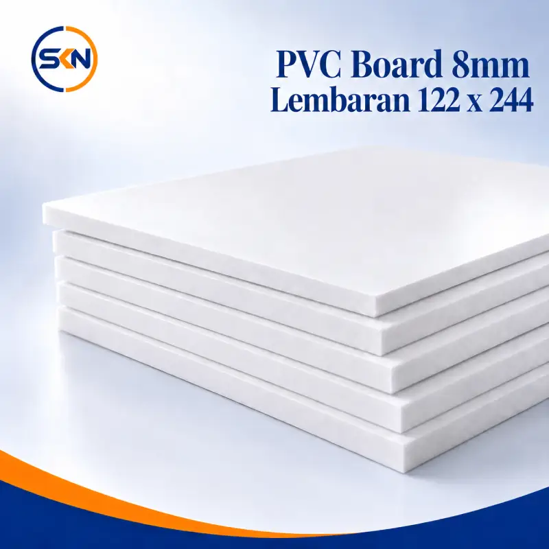 Jual PVC Board 8mm Lembaran Ukuran 122 x 244 Putih