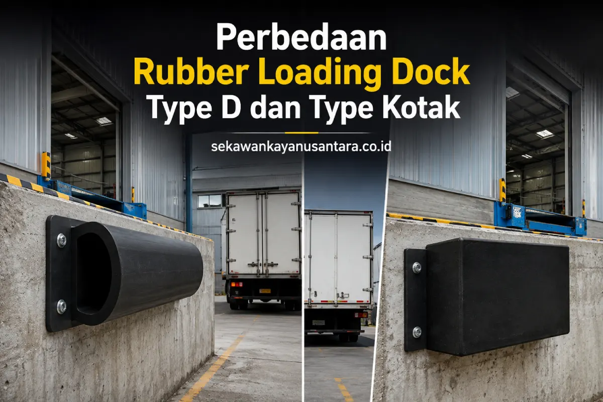 Perbedaan rubber loading dock Type D dan Type Kotak untuk gudang